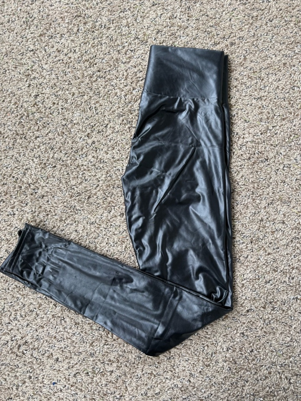 Black Faux Leather Leggings